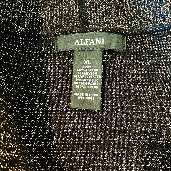 🆕Alfani Prima  Luxe metallic gold/black knit w/faux fur btm panel cardigan ✨ - Picture 13 of 13